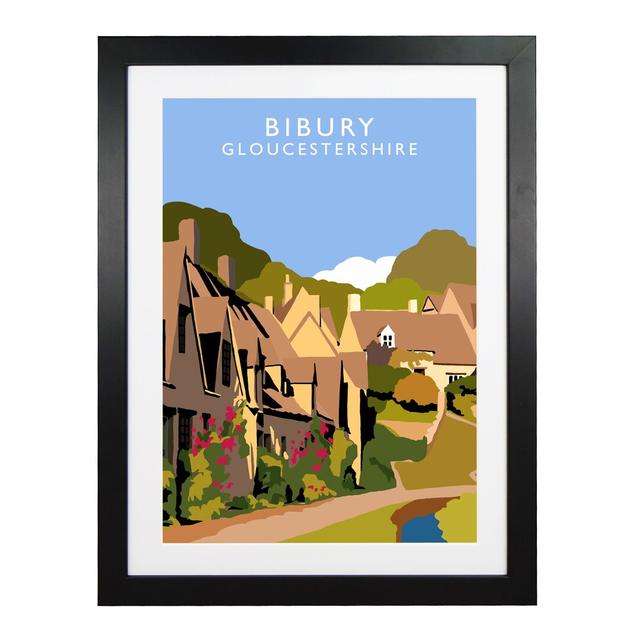 Bibury by Richard O'Neil - Graphic Art Print on Paper East Urban Home Format: Black Wood Frame, Size: 43.5 cm H x 33.5 cm W x 2.2 cm D on Productcaster.