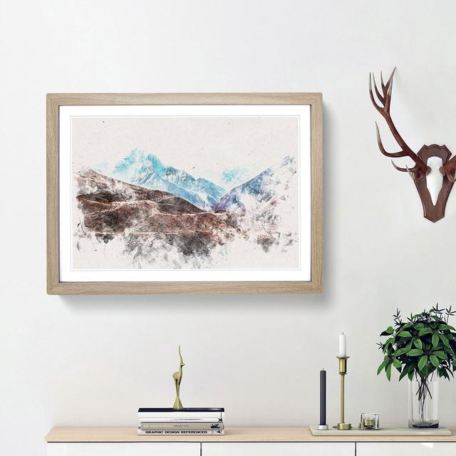 Mount Everest in the Himalayas - Picture Frame Graphic Art Print East Urban Home Frame Option: Oak Framed, Size: 27cm H x 36cm W x 2cm D on Productcaster.