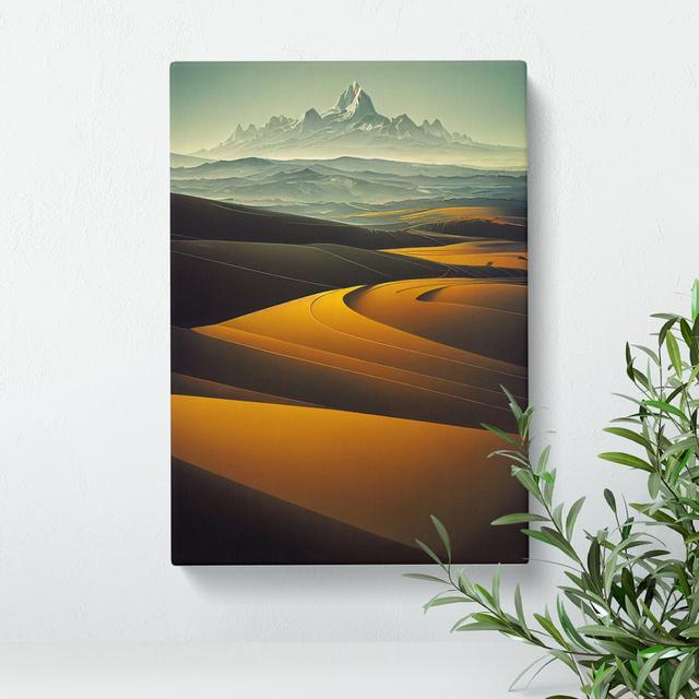 Serene Mountain Landscape - Wrapped Canvas Graphic Art Alpen Home Size: 50cm H x 35cm W x 3cm D on Productcaster.