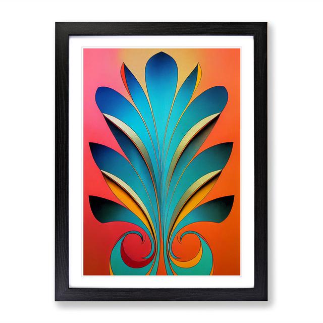 A Surreal Abstract Feather No.4 - Picture Frame Graphic Art Marlow Home Co. Frame Colour: Black, Size: 64cm H x 46cm W x 2cm D on Productcaster.