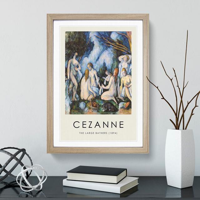 Bathers Vol.7 by Paul Cezanne - Picture Frame Graphic Art East Urban Home Size: 65cm H x 48cm W x 2cm D, Frame Option: Oak Framed on Productcaster.