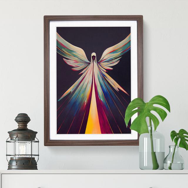 Inspirational Angel Abstract Maturi Size: 64cm H x 46cm W x 2cm D, Format: Walnut Framed on Productcaster.