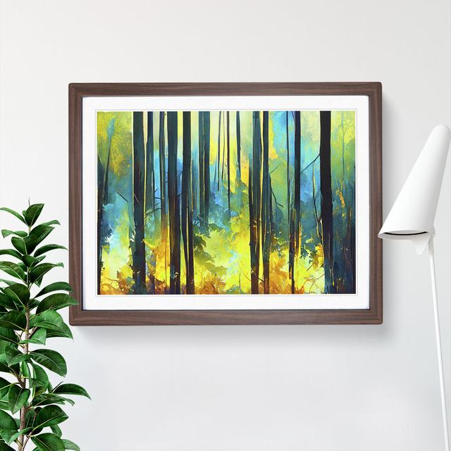 Forest in Abstract Vol.1 - Picture Frame Graphic Art Alpen Home Size: 34cm H x 46cm W x 2cm D, Frame Colour: Walnut Framed on Productcaster.