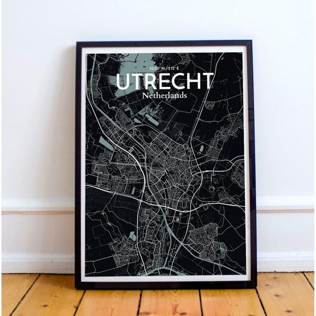 Utrecht City Map - No Frame Print East Urban Home Size: 50.8cm H x 40.6cm W x 0.13cm D on Productcaster.