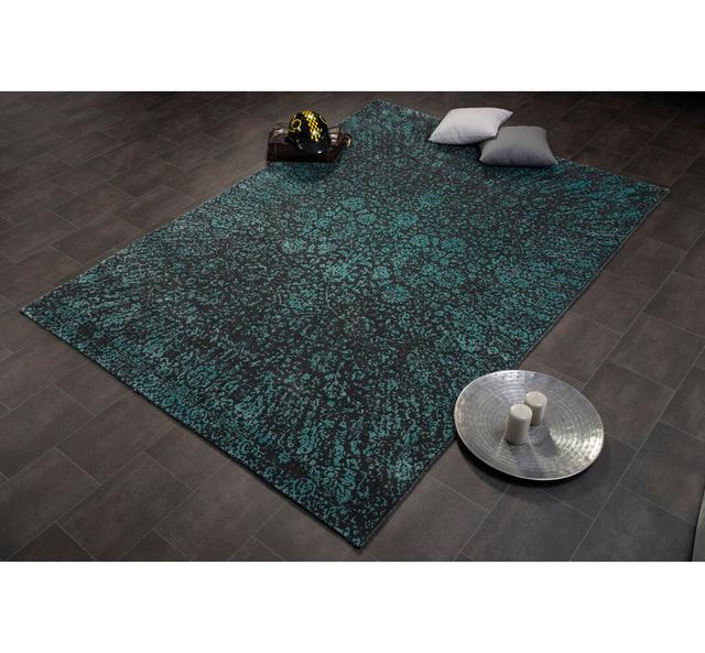 Gerbera Handmade Grey/Turquoise Rug Bloomsbury Market Rug Size: Rectangular 250 x 350cm on Productcaster.