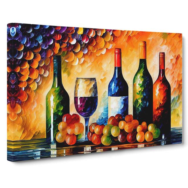 XXX-H1022-WF-10167X Wine Bottle Painting Vol.2 - Wrapped Canvas Painting Astoria Grand Size: 35cm H x 50cm W x 3cm D on Productcaster.