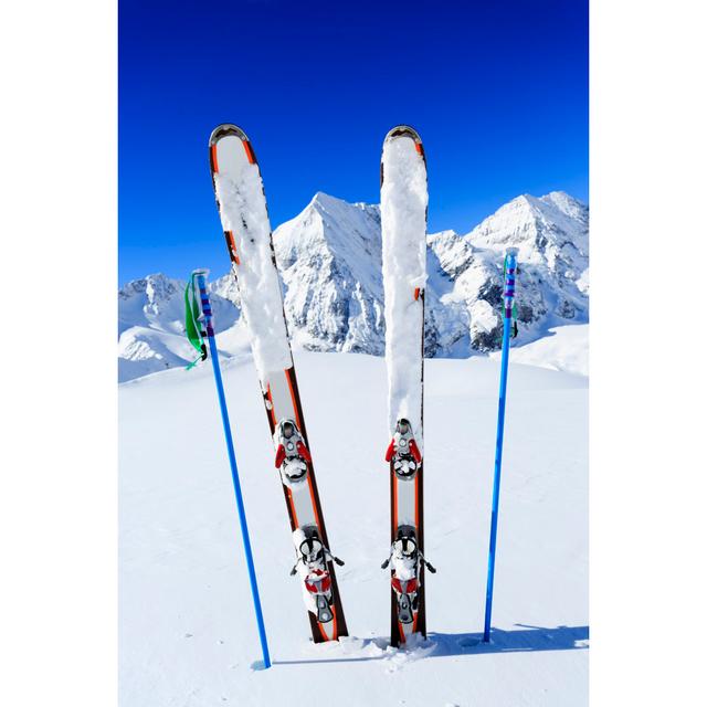 Ski Equipments on Snow by Wojciech Gajda - Wrapped Canvas Photograph Alpen Home Size: 122cm H x 81cm W x 3.8cm D on Productcaster.