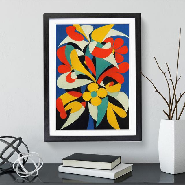 Abstract Flowers No.6 - Single Picture Frame Print Metro Lane Size: 46cm H x 34cm W x 2cm D, Frame Colour: Black on Productcaster.