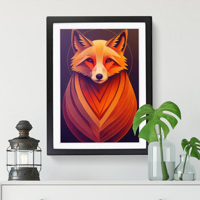 FRM-V0523-1023X Fox Graffiti Art - Picture Frame Graphic Art Alpen Home Format: Oak Framed, Size: 34cm H x 25cm W on Productcaster.