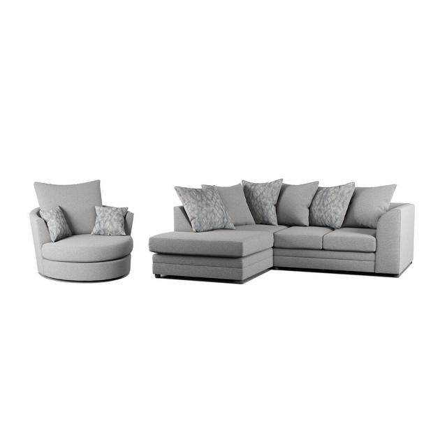 Missy Corner Sofa 2 - Piece Living Room Set CLX Sofa Orientation: Left Hand Facing, Upholstery Colour: Grey on Productcaster.