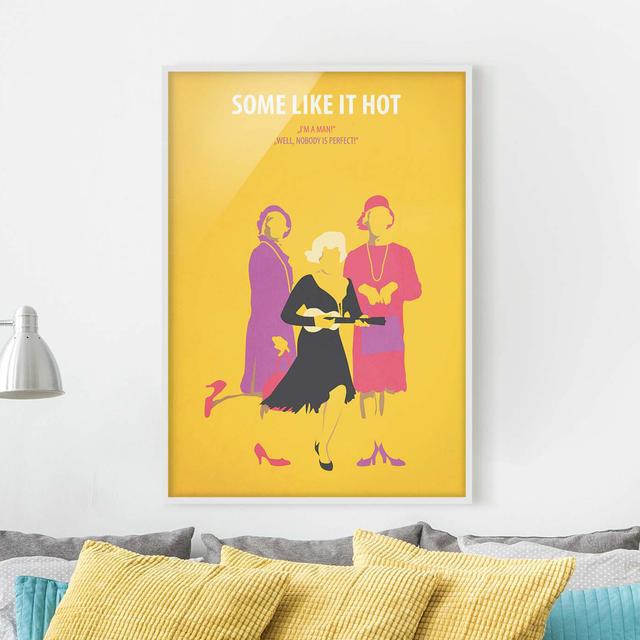 Movie Poster Some Like It Hot - Picture Frame Graphic Art on Paper Bilderwelten Frame Option: White Framed, Size: 70cm H x 50cm W x 2cm D on Productcaster.