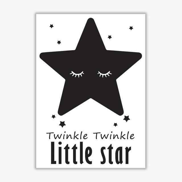 Twinkle Twinkle Little Star - Typography Print on Paper East Urban Home Size: 30 cm H x 21 cm W x 1 cm D, Format: No Frame on Productcaster.