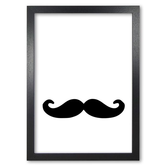 Moustache - Painting East Urban Home Size: 60 cm H x 42 cm W x 5 cm D, Format: Black Grain Frame on Productcaster.