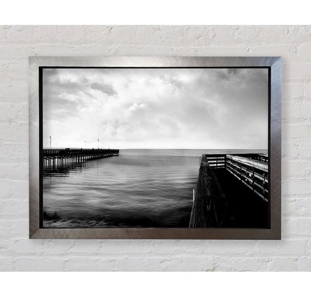 Tranquil Pier B N W - Print Bright Star Size: 42cm H x 59.7cm W x 3.4cm D on Productcaster.