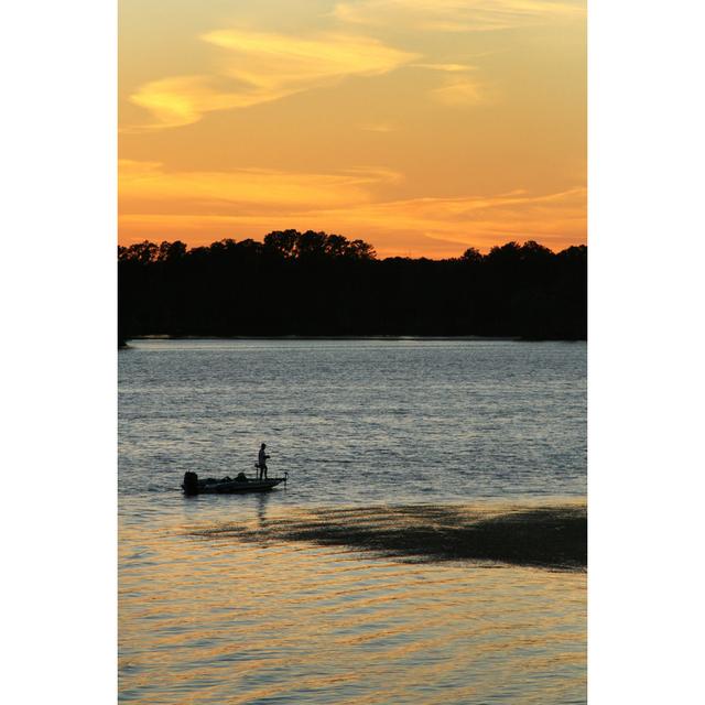 Fishing at Sunset by Sbytim - Wrapped Canvas Photograph Breakwater Bay Size: 46cm H x 30cm W on Productcaster.