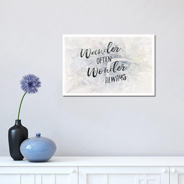 Watercolour Wanderlust London Adventure by Laura Marshall - Wrapped Canvas Painting Brambly Cottage Size: 30.48cm H x 45.72cm W x 1.91cm D on Productcaster.