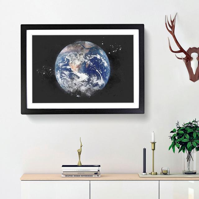 Amazing Image of Earth - Picture Frame Graphic Art Print East Urban Home Frame Option: Black Framed, Size: 45cm H x 63cm W x 2cm D on Productcaster.