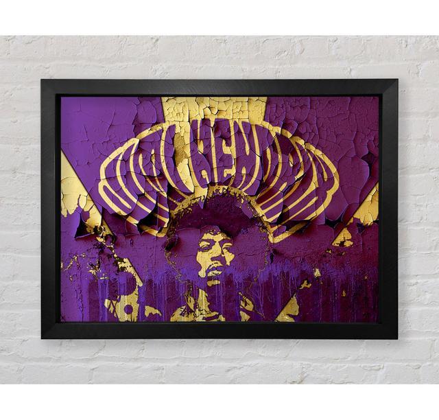 Jimi Hendrix Purple Haze - Single Picture Frame Art Prints Bright Star Size: 42cm H x 59.7cm W x 3.4cm D on Productcaster.