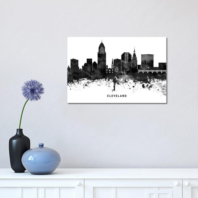 Cleveland Skyline Black & White Maturi Size: 30.48cm H x 45.72cm W x 1.905cm D on Productcaster.