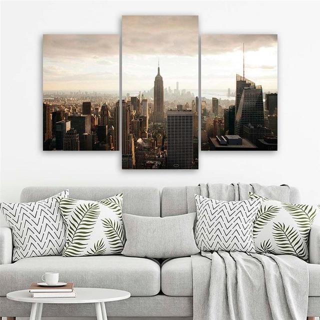 3-tlg. Leinwandbilder-Set Empire State Building 17 Stories Größe: 40 cm H x 60 cm B on Productcaster.