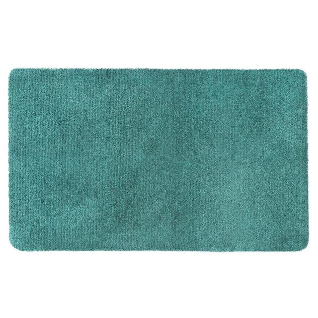 Rectangle Bath Mat JVL Size: 50 x 80cm, Colour: Teal on Productcaster.