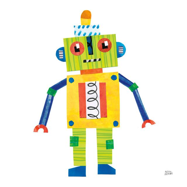 Robot Party IV by Melissa Averinos - Wrapped Canvas Print Isabelle & Max Size: 91cm H x 91cm W x 3.8 cm on Productcaster.