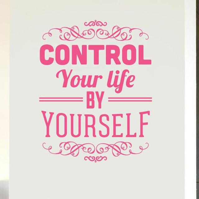 Control Your Life By Yourself Wall Sticker East Urban Home Colour: Pink on Productcaster.