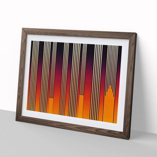 Art Deco Architecture Vol.2 - Picture Frame Graphic Art 17 Stories Size: 34cm H x 46cm W, Frame Colour: Walnut on Productcaster.