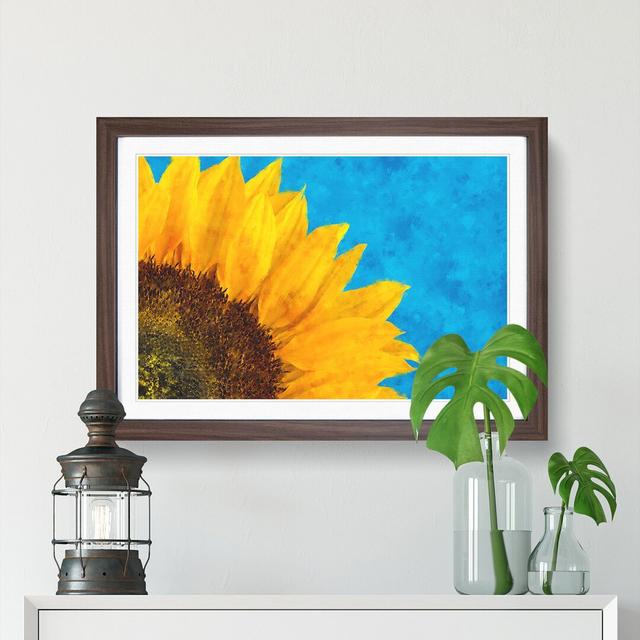 Sunflower at the End of Summer - Picture Frame Graphic Art East Urban Home Format: Walnut Framed, Size: 45cm H x 63cm W x 2cm D on Productcaster.