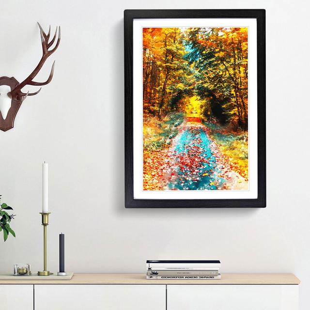 Endless Autumn Forest in Germany in Abstract - Picture Frame Painting Print East Urban Home Frame Option: Black Framed, Size: 65cm H x 48cm W x 2cm D on Productcaster.