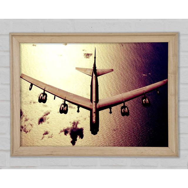 War Plane Over The Ocean - Print Ebern Designs Size: 21cm H x 29.7cm W x 1.5cm D on Productcaster.