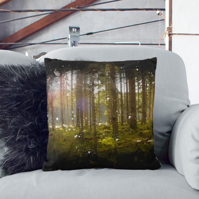 Sunlight Forest Vol.2 Paint Splash Scatter Cushion East Urban Home Size: 55cm H x 55cm W x 20cm D, Backing Colour: Black on Productcaster.