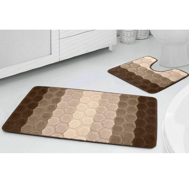 Elburt Rectangle Bath Mat (Set of 2) Ebern Designs on Productcaster.