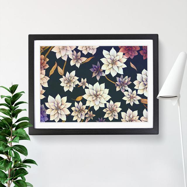 Head Turning Vintage Flowers - Single Picture Frame Print Marlow Home Co. Size: 46cm H x 64cm W, Frame Colour: Black on Productcaster.