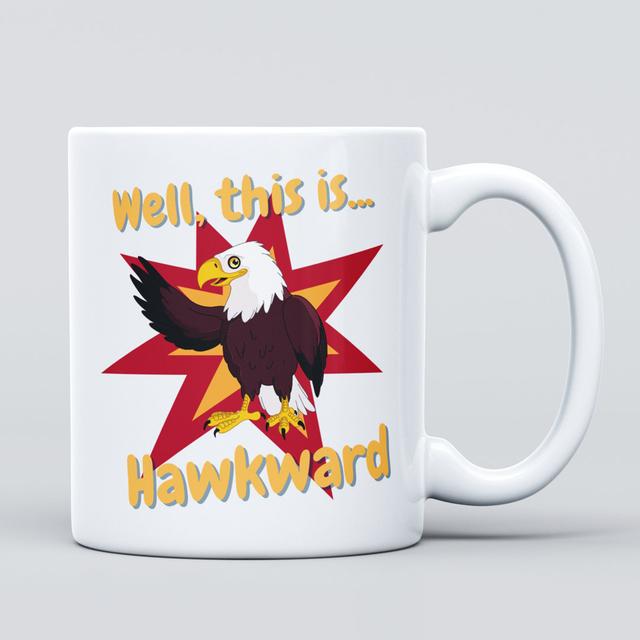 Well, This Is... Hawkward Animal Hawk Large Heavy Duty Ceramic Novelty Funny Coffee Mug, Cup For Men & Women – Gift For Birthday, Leaving, Teacher, Ch on Productcaster.