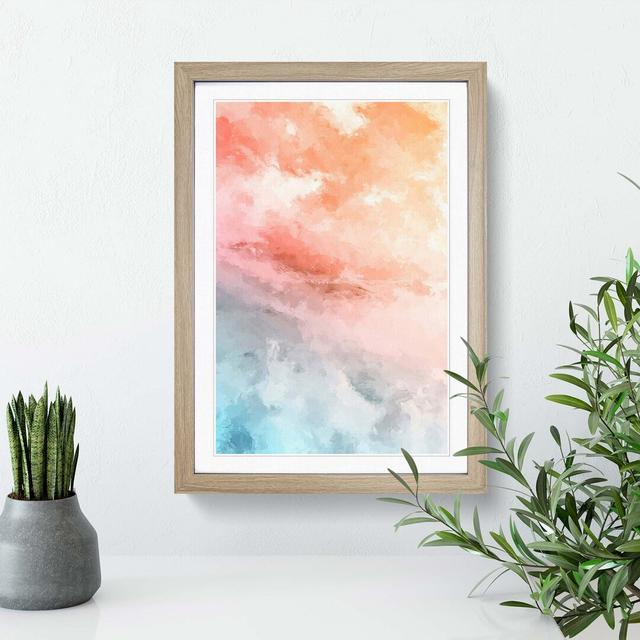 Inspiration from the Clouds in Abstract - Picture Frame Graphic Art Print East Urban Home Frame Option: Oak, Size: 60cm H x 40cm W x 2cm D on Productcaster.