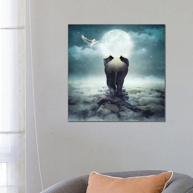 Darkness Of The Unknown - Wrapped Canvas Print Latitude Run Size: 66.04cm H x 66.04cm W x 3.81cm D on Productcaster.