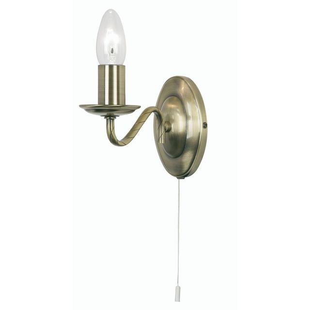 Swallow Zinc Alloy Candle Wall Light Rosalind Wheeler Fixture Finish: Antique Brass on Productcaster.