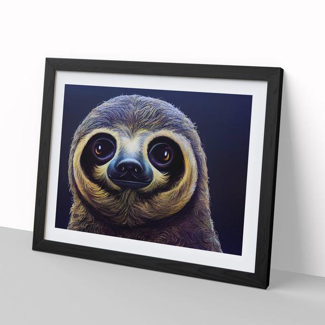 Portrait of a Sloth Vol.3 - Picture Frame Graphic Art 17 Stories Size: 46cm H x 64cm W x 2cm D, Frame Colour: Black Framed on Productcaster.