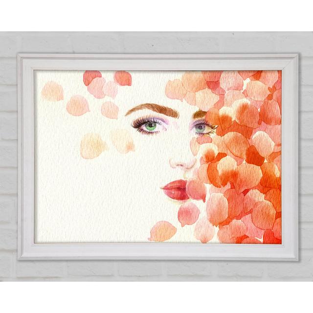 Petals On Face - Single Picture Frame Art Prints Ophelia & Co. Size: 59.7cm H x 84.1cm W x 1.5cm D on Productcaster.