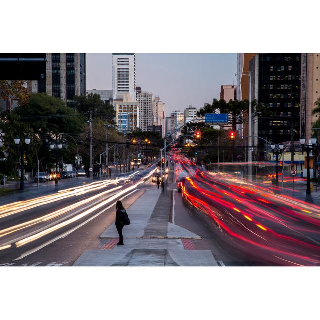 Traffic In Curitiba City by BrazilPhotos - Wrapped Canvas Print 17 Stories Size: 20cm H x 30cm W on Productcaster.