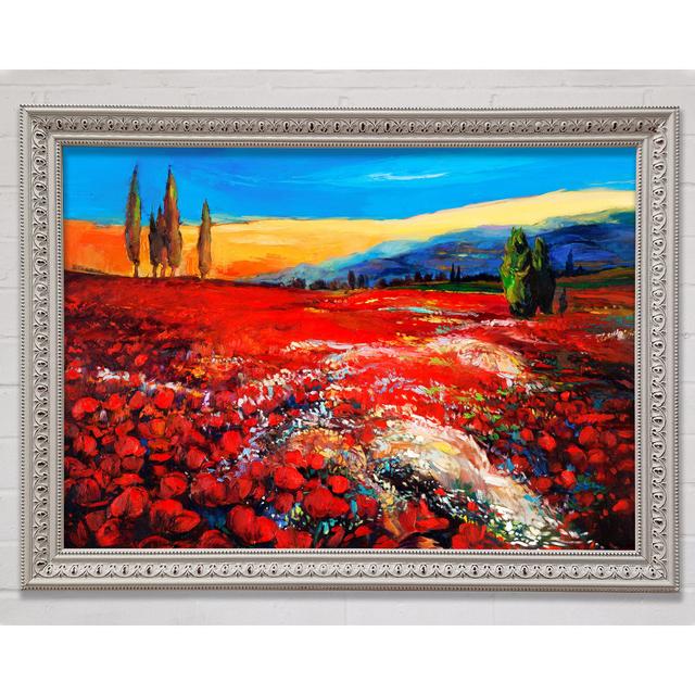 Red Tulip Paradise Framed Print Bright Star Size: 59.7cm H x 84.1cm W x 3cm D on Productcaster.