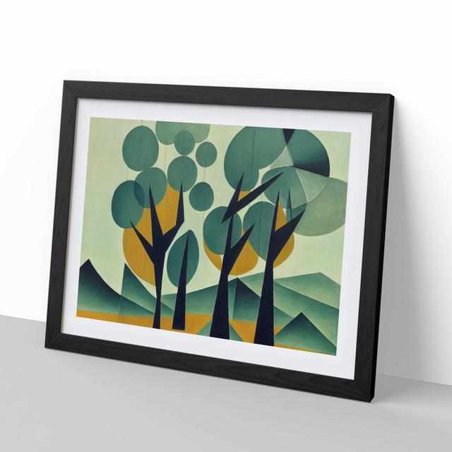 Spellbinding Abstract Trees - Picture Frame Graphic Art 17 Stories Size: 34cm H x 46cm W x 2cm D, Frame Colour: Black on Productcaster.