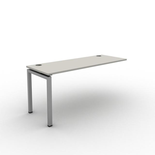 Grazian Desk Ebern Designs Frame Colour: Silver, Top Colour: Dove Grey, Size: 73cm H x 200cm W x 60cm D on Productcaster.