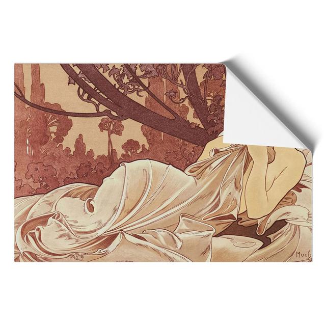 Dusk by Alphonse Mucha - Unframed Painting East Urban Home Size: 30cm H x 42cm W x 0.1cm D on Productcaster.