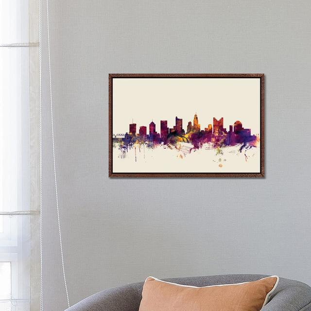 Columbus, Ohio, USA On Beige by Michael Tompsett - Gallery-Wrapped Canvas Giclée on Canvas Ebern Designs Size: 45.72cm H x 66.04cm W x 3.81cm D, Forma on Productcaster.