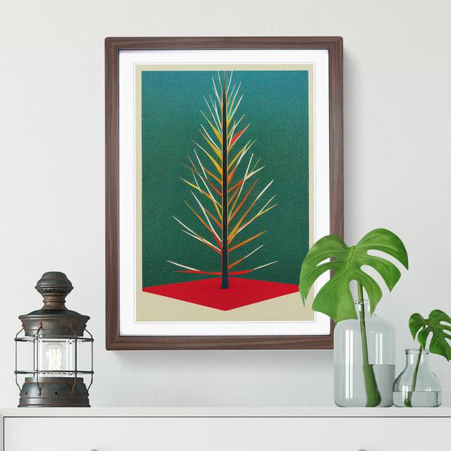 Retro Tree No.1 - Single Picture Frame Print 17 Stories Size: 46cm H x 34cm W x 2cm D, Frame Colour: Brown Framed on Productcaster.