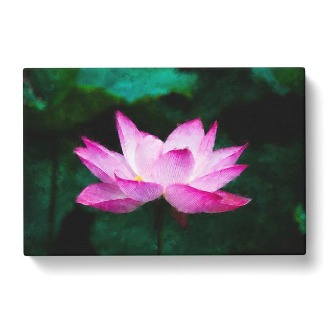 Pink Water Lily Flower Vol.2 - Wrapped Canvas Graphic Art East Urban Home Size: 50cm H x 76cm W x 3cm D on Productcaster.