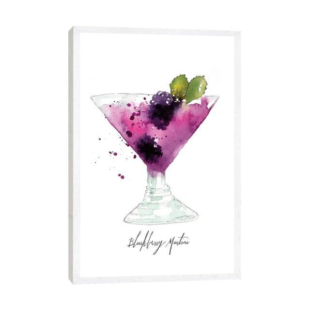 Blackberry Martini by Bria Nicole - Print on Canvas Ebern Designs Format: White Framed, Size: 152.4cm H x 101.6cm W x 3.81cm D on Productcaster.