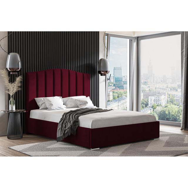 Spreckels Upholstered Ottoman Bed Fairmont Park Colour: Chianti, Size: European Kingsize (160 x 200 cm) on Productcaster.